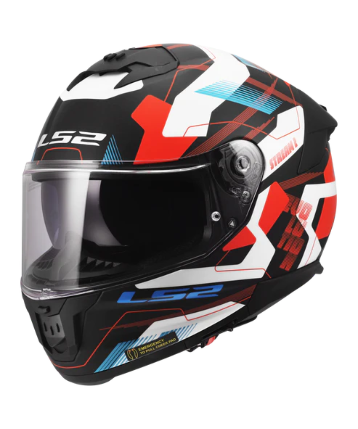 LS2 FF320 Stream II Mika 06 Helmet - Gloss White Blue Red