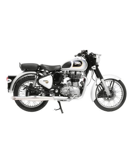 Red Rooster Performance Rumbler Exhaust for Bullet 350 / 500 / Royal Enfield Classic 350/ 500 / Thunderbird / Standard 350 and 500 - Silver Matte