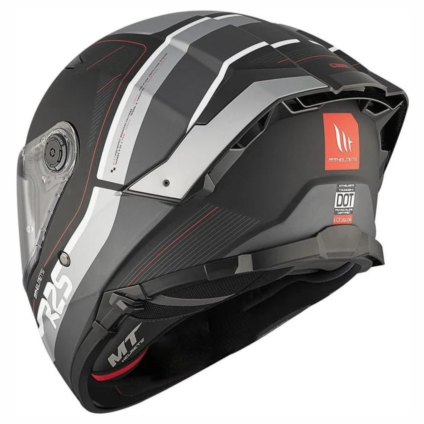MT Thunder 4 SV R25 B2 Helmet - Gloss Black Grey
