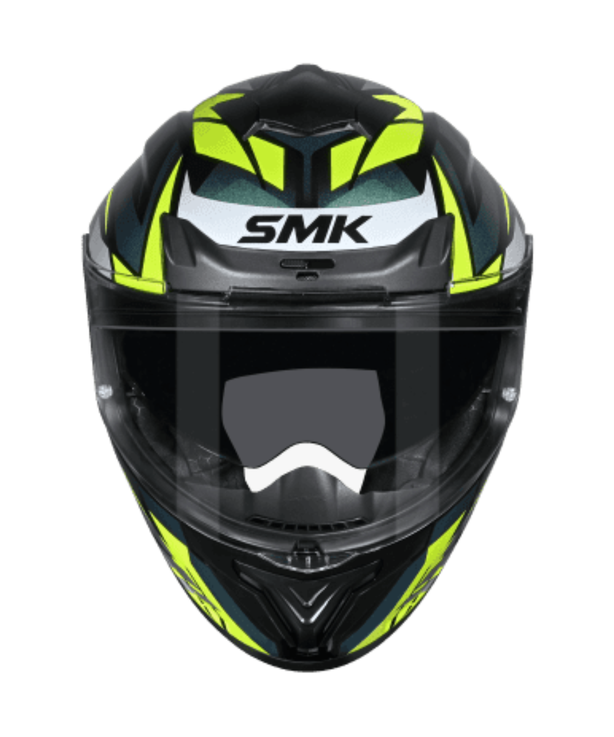 SMK Typhoon Rival GRPS MA254C Full Face Helmet - Matt Black Blue Yellow - SMK