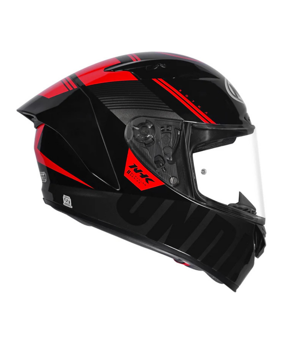 NHK GP R Tech Street Undisputed Helmet - Black Red - NHK