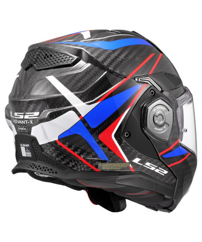 LS2 FF901 Advant X Carbon Fiber Future II Helmet (ECE 22.06) - Gloss Black Blue Red