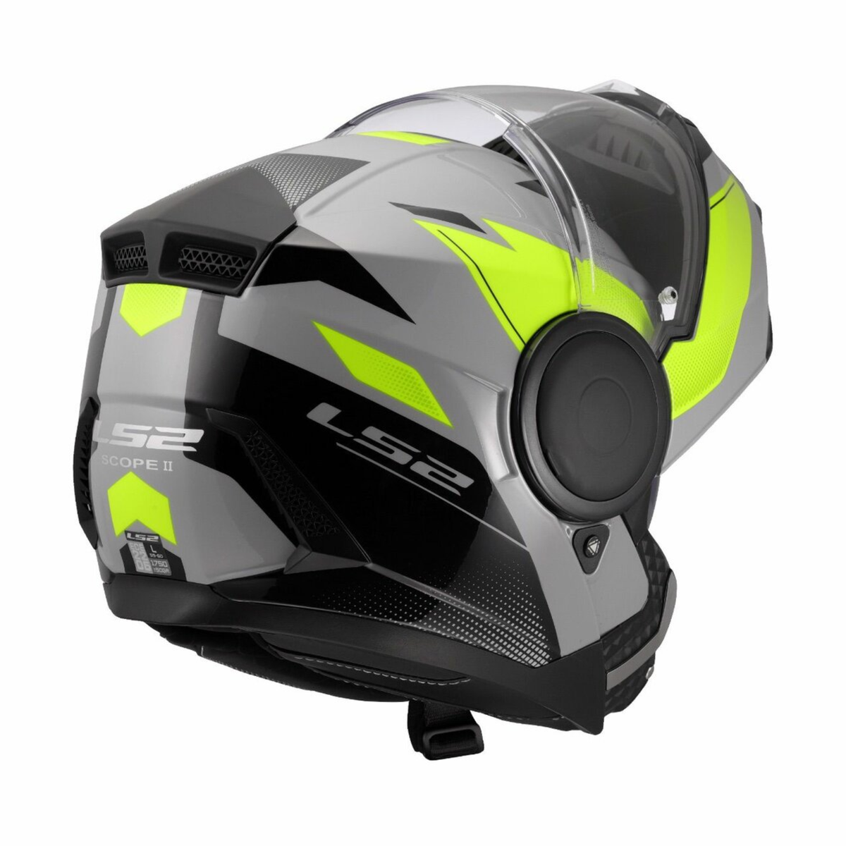 LS2 FF902 Scope ll Duria Helmet - Matt Grey Hi-Viz Yellow - LS2