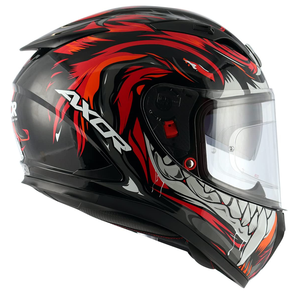 AXOR Street Okami Helmet Black Red - AXOR