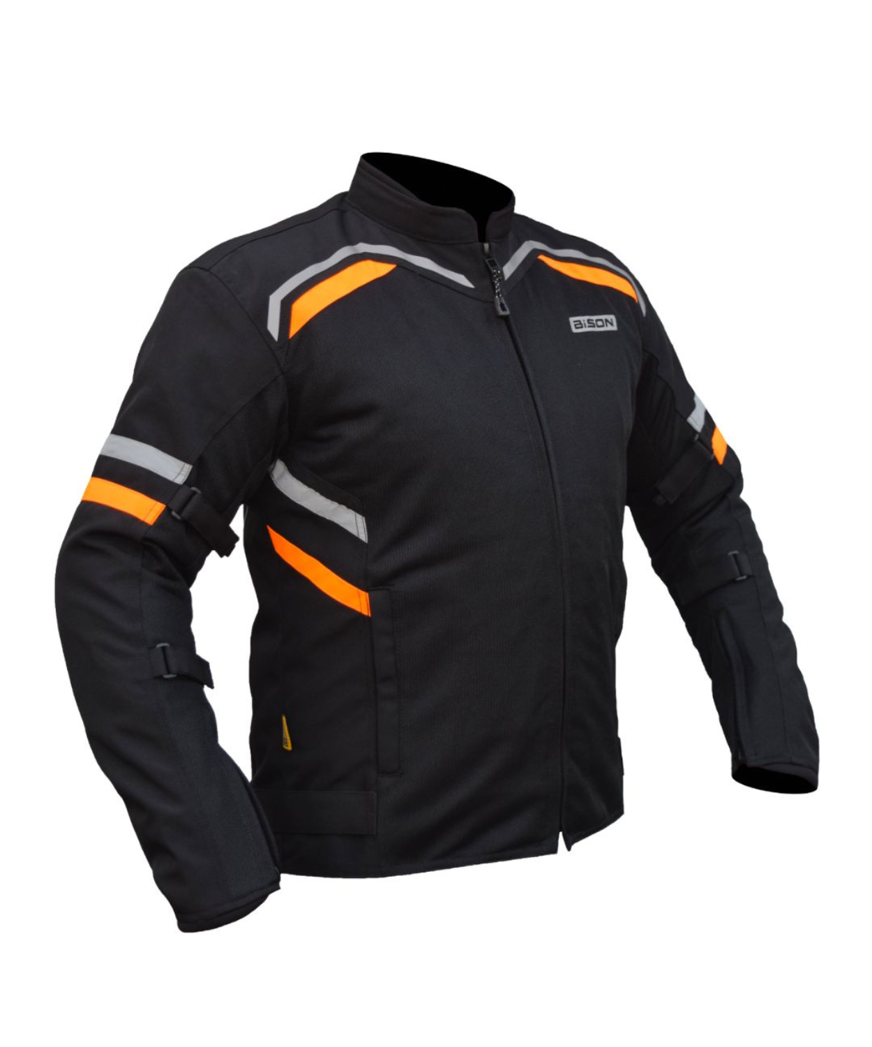 Bison ProGear Raptor V.2 Riding Jacket - Black Hiviz Orange