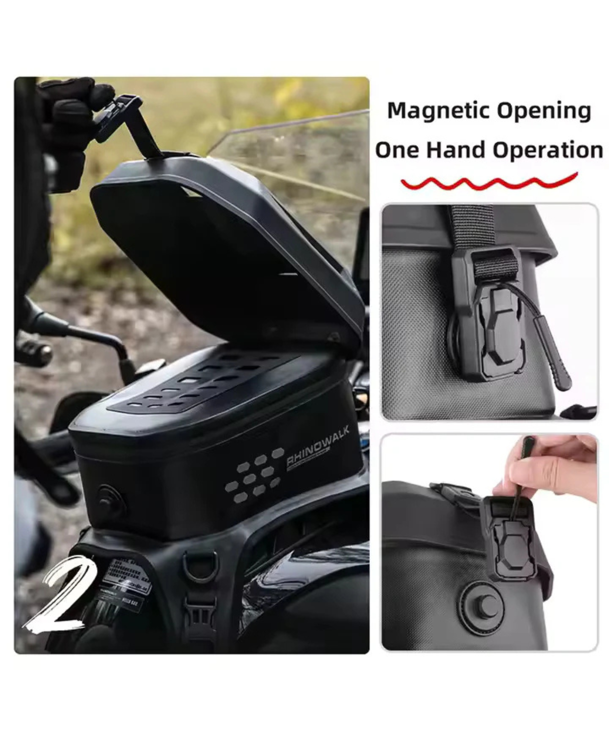 Rhinowalk Tank Bag with Phone Holder 5.6L - MTR2506