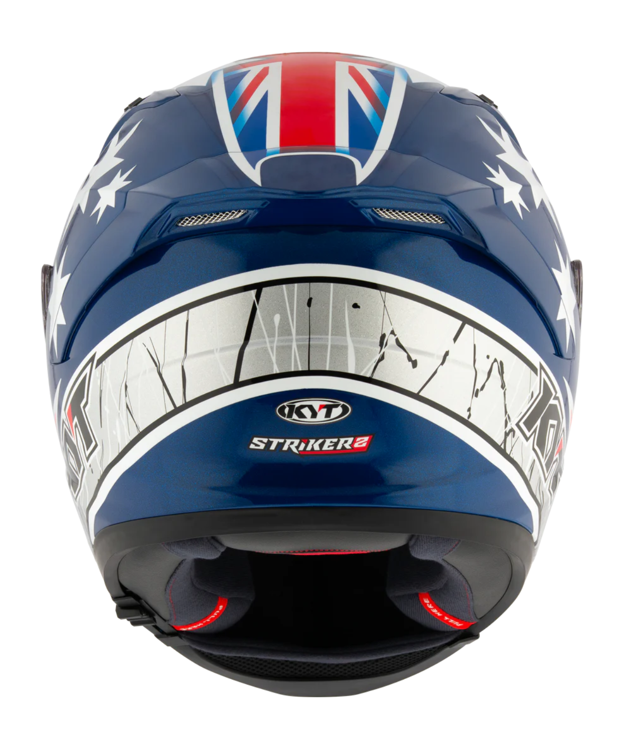 KYT Striker 2V Brock Parkes Replica Helmet - Gloss Blue White