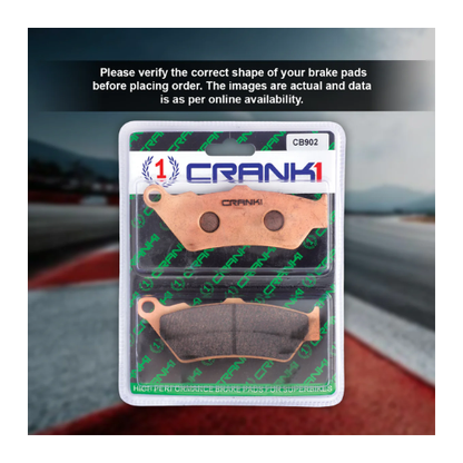 Crank1 Fully Sintered H2 Series Brake Pads for RE Continental GT 650 (2018 Onwards)