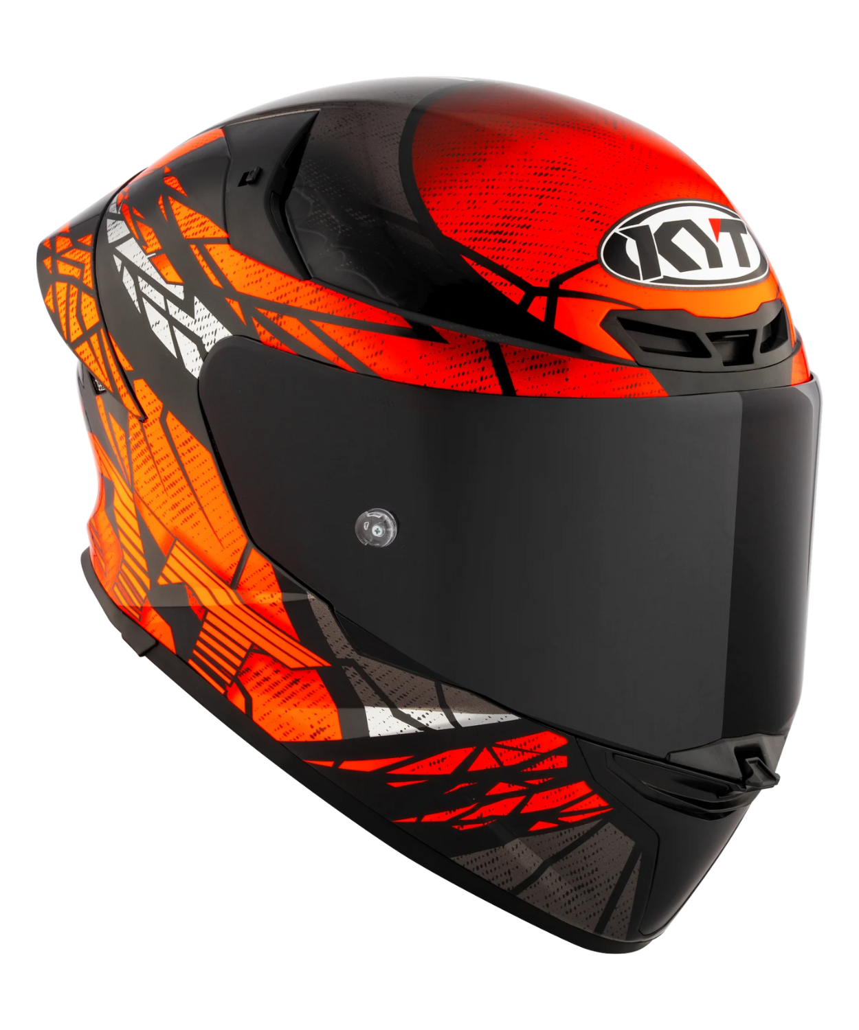 KYT TT-Revo Combustion Helmet - Gloss Black Orange