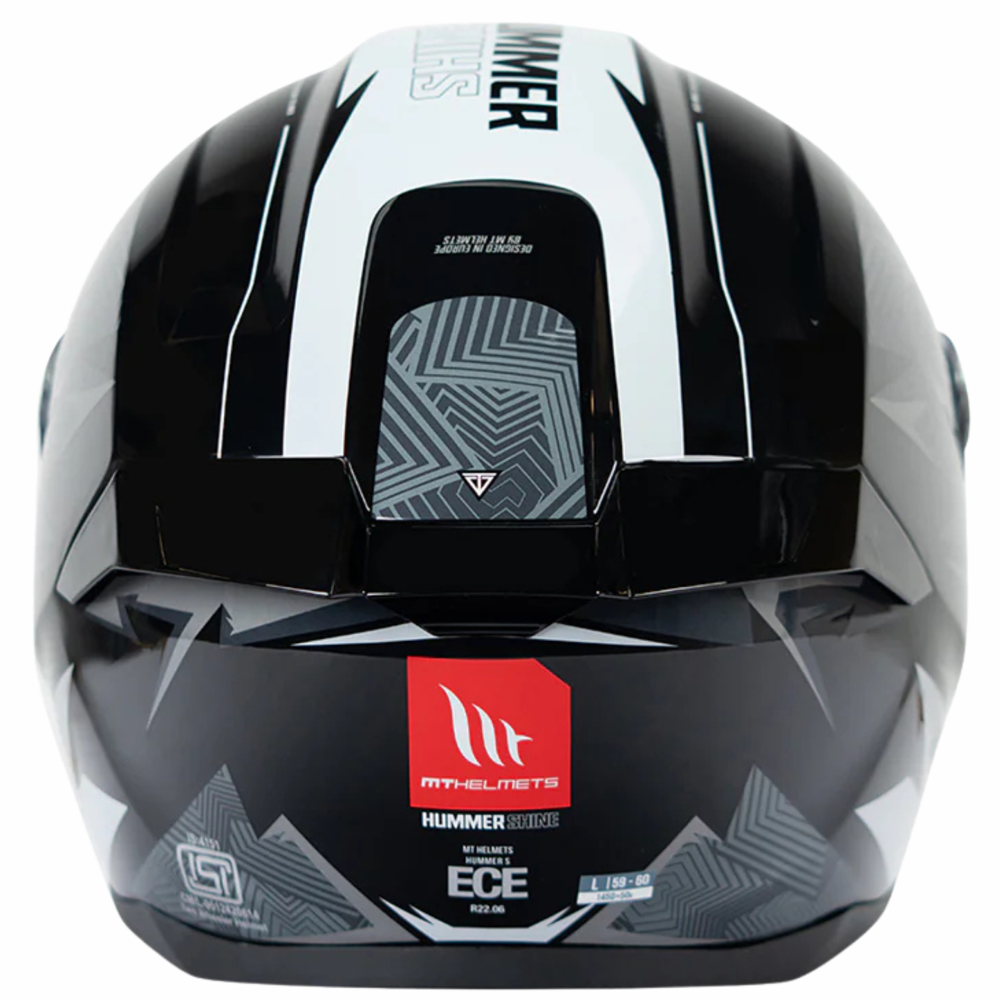 MT Hummer B Shine B0 Helmet - Gloss Black Grey
