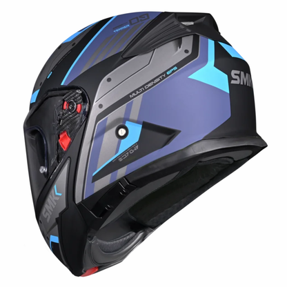SMK Gullwing Tekker GL265 Black Grey Blue Gloss Helmet