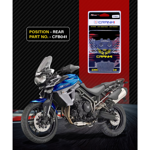 Crank1 Carbon Brake Pads for Triumph Tiger 800 XR & XRX (2015-2017)