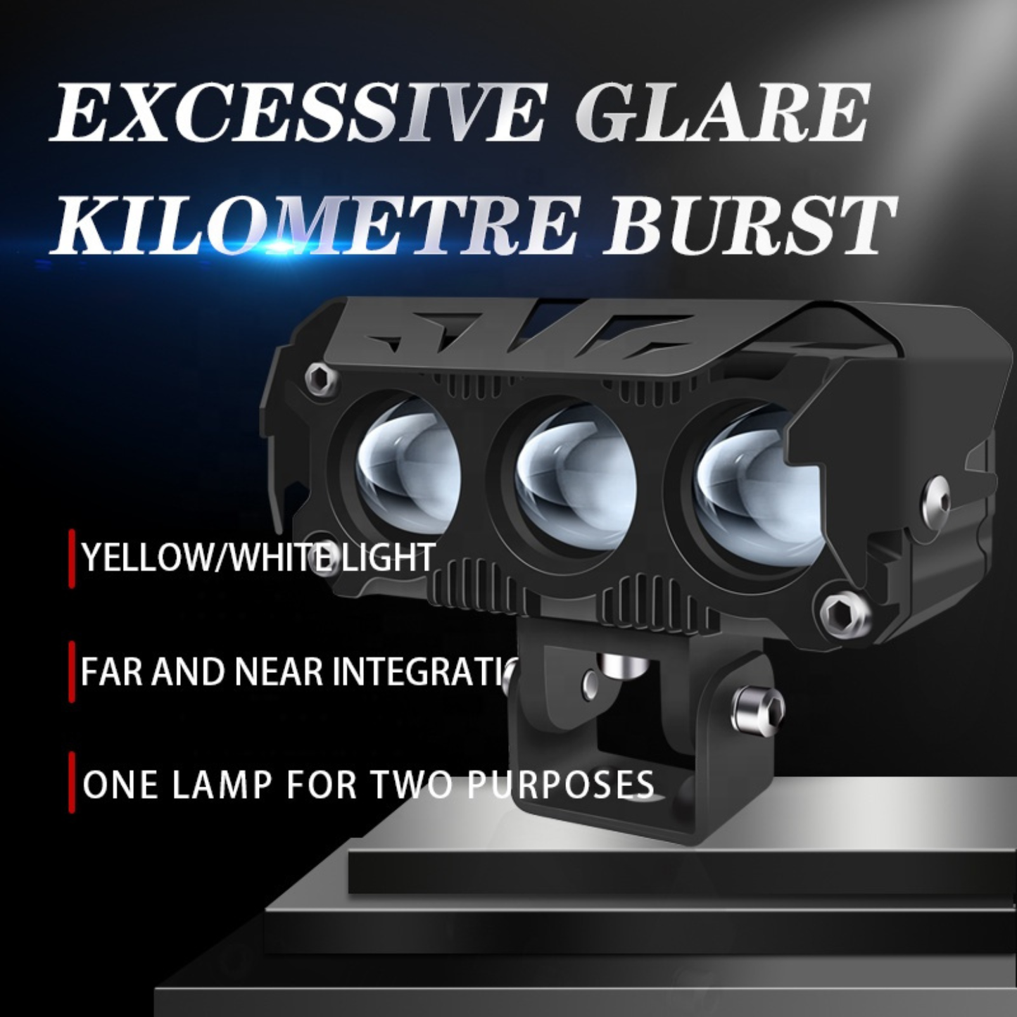 Yellowfin XC3 Triple Lens LED Auxiliary Spotlight