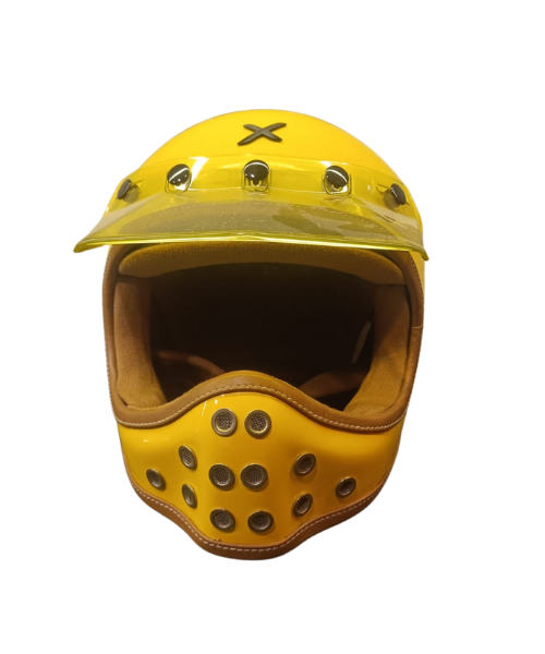 Axor Retro Moto-X Helmet - Yellow (Display Product)