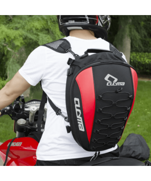 Cucyma Motorcycle Tail Seat Bag - Red