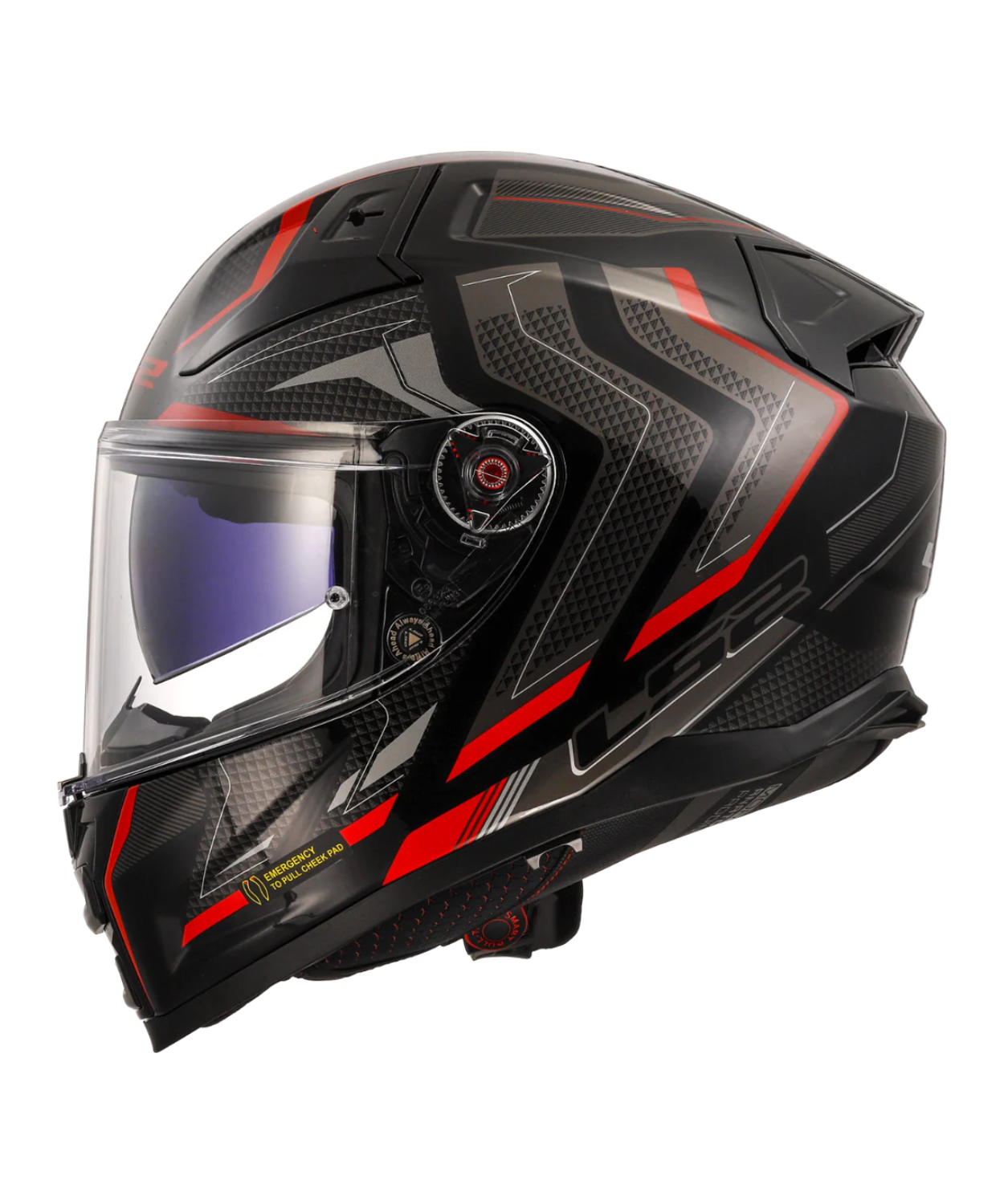 LS2 FF811 Vector II Alizer Helmet - Gloss Black Red