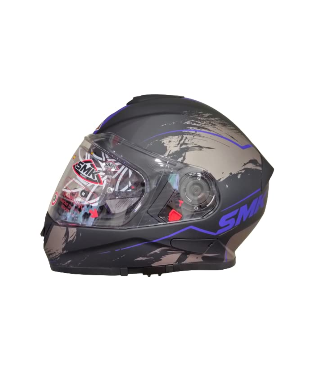 SMK Twister Wraith MA265 Black Blue Helmet - SMK