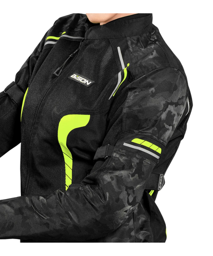 Bison ProGear Phoenix Women Riding Jacket - Hi-Viz Green