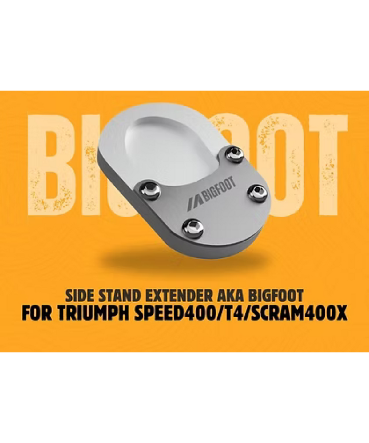 Motoverse Triumph Speed 400 / Scrambler 400X / T4 Factory Customs Bigfoot Shoe Stand Extender - MB-TRMP-S400 - Motoverse