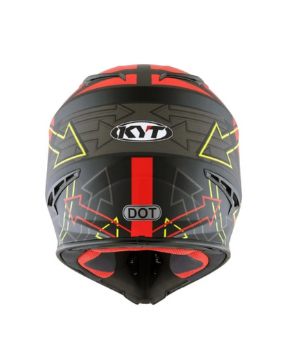 KYT Jumpshot Helmet - Matt Black Red