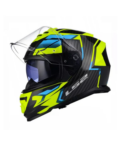 LS2 FF800 Storm II Tracker Helmet - Blue Hi-Viz Yellow