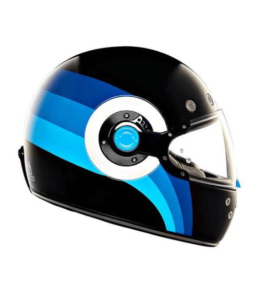 Royal Enfield FF NH44 Lite Gloss Blue Waves - Gloss Black & Blue