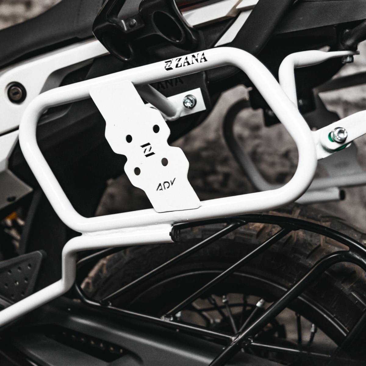 Zana KTM ADV 390 (2025) Saddle Stay V-1 with Jerry Can Mount - White - ZI-8581 - Zana