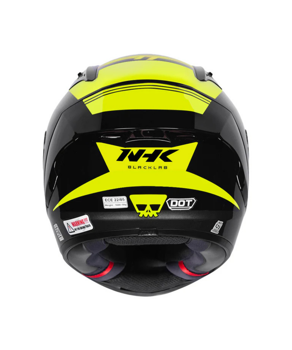 NHK GP R Tech Street Undisputed Helmet - Black Yellow - NHK