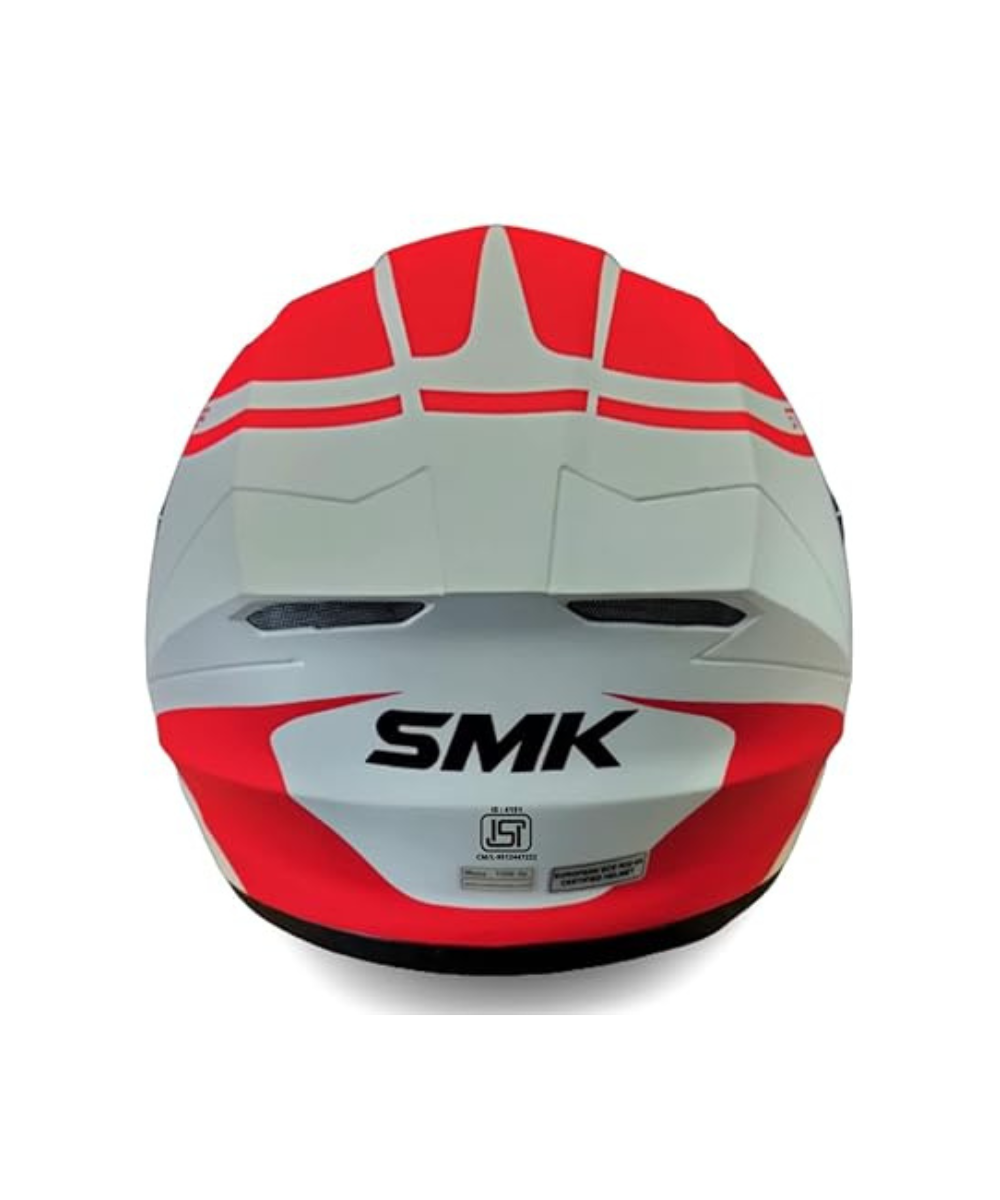 SMK Stellar Squad White Blue Red Matt (MA153) Helmet - SMK