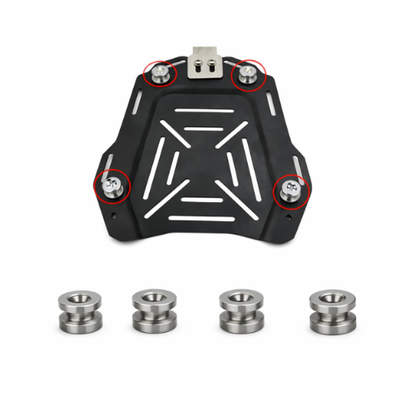 Moto Arch Top Box Plate Stainless Steel Bush Set of 4 - Silver