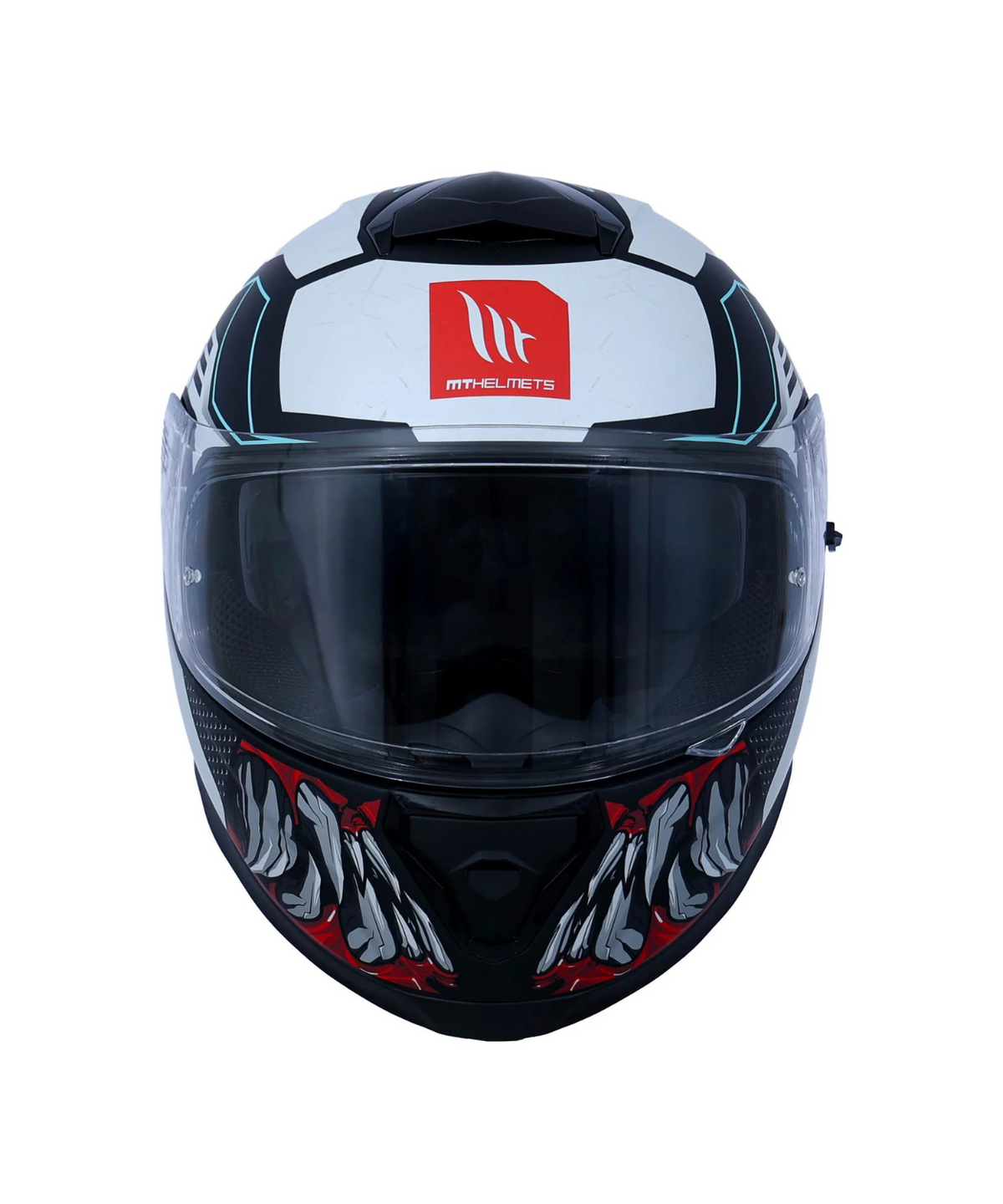 MT Thunder 3 SV Pro T-X A7 Helmet - Gloss White Black Red - MT Helmets
