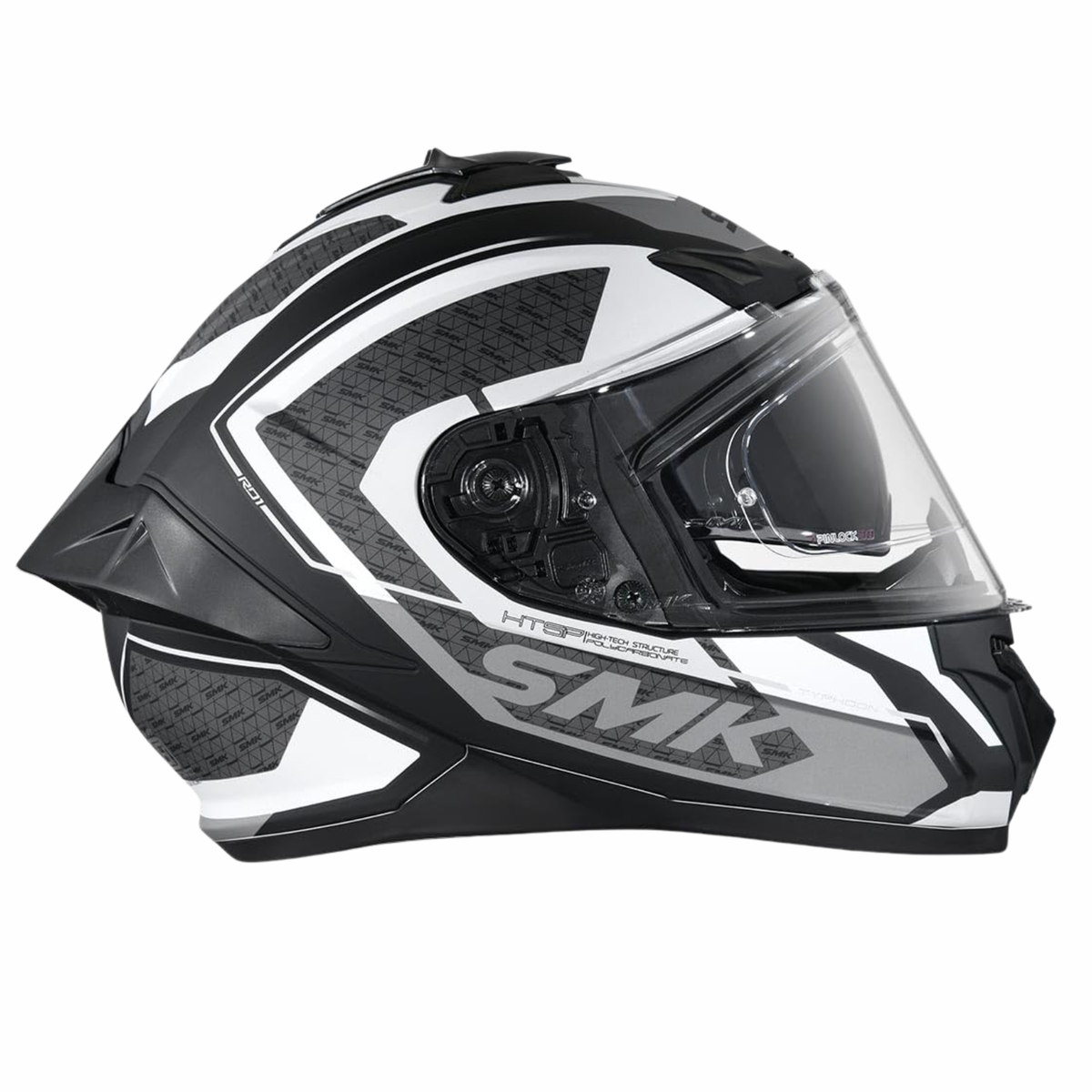 SMK Typhoon RD 1 MA216 Black White Helmet - SMK