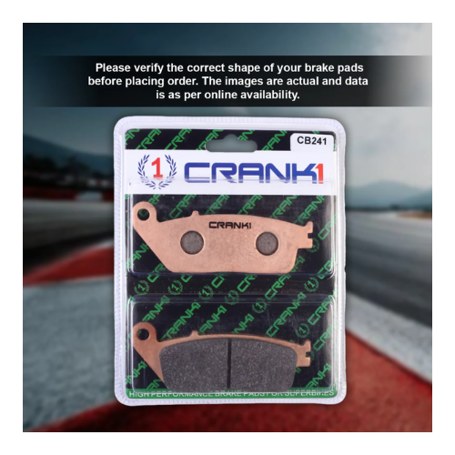 Crank1 Fully Sintered H2 Series Brake Pads for Honda CBR650F