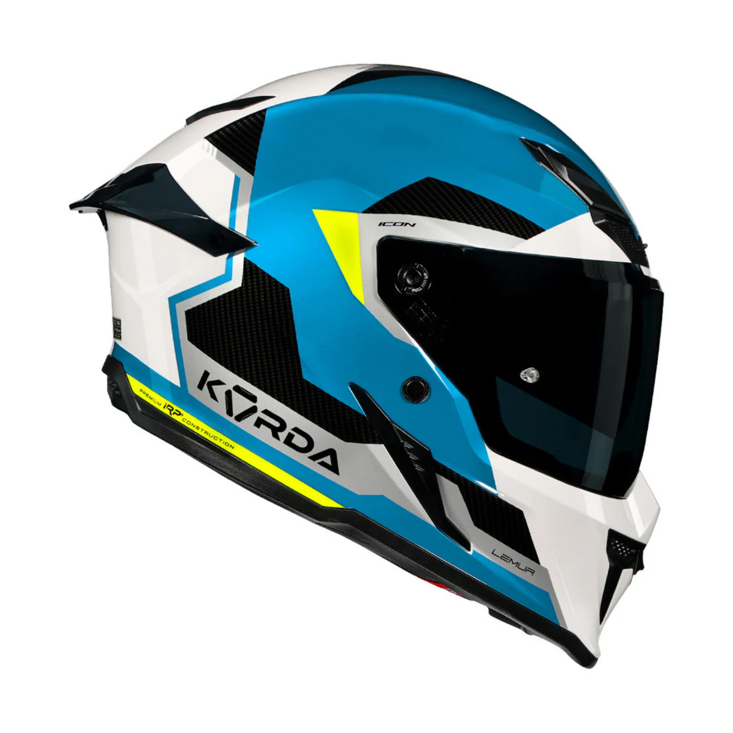 Korda Icon Lemur Helmet - Gloss White Blue