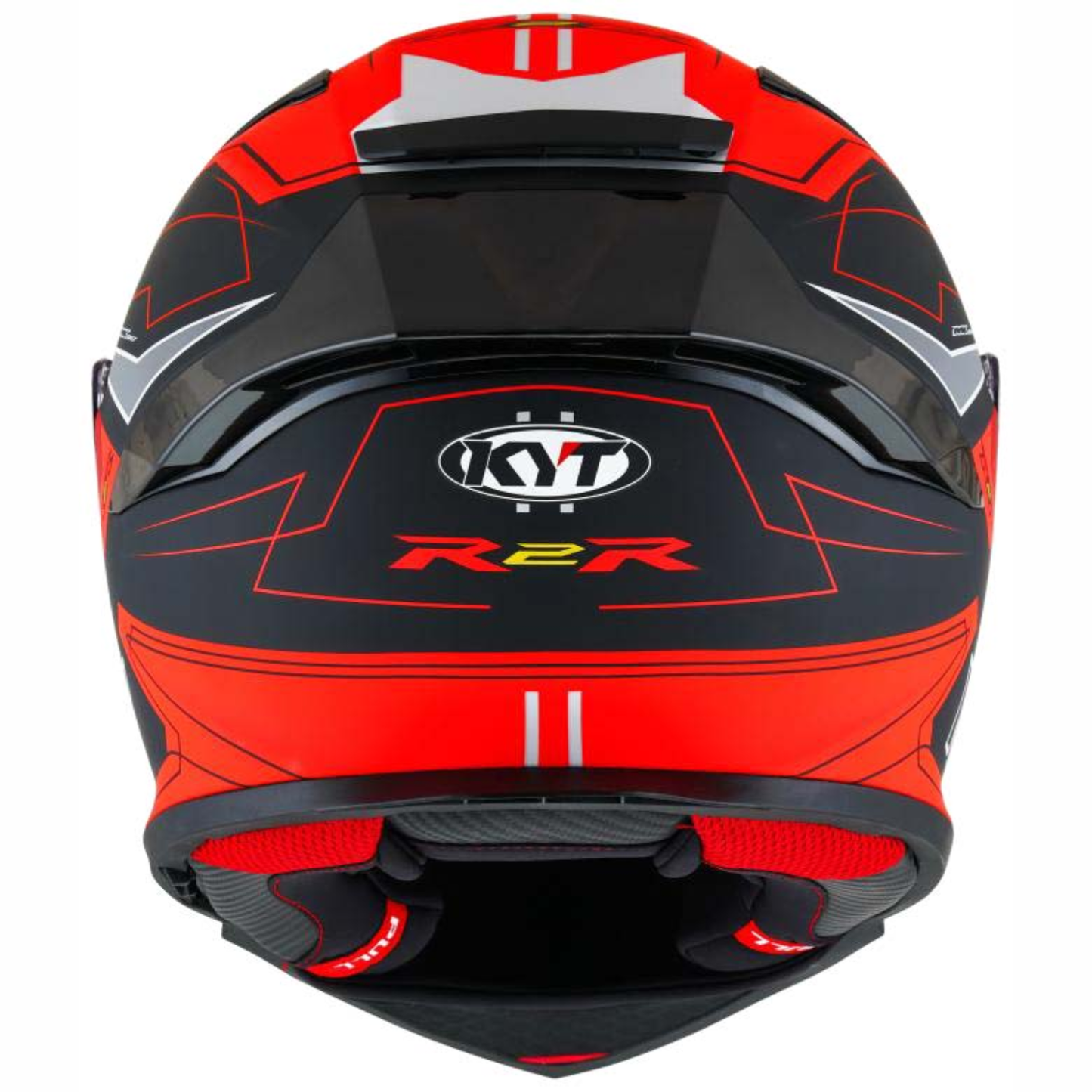 KYT R2R Pro LED Helmet - Matt Black Red