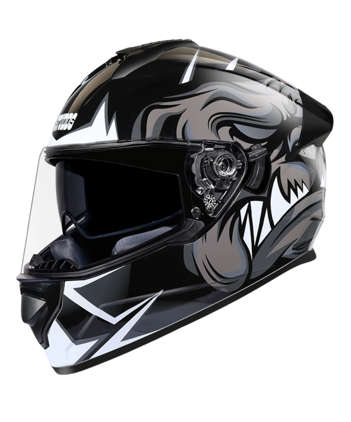 Studds Drifter D1 Decor Graphics Helmet - Gloss Black Grey N4 - Studds