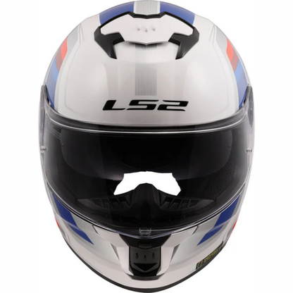 LS2 FF320 Stream II Vintage Helmet - White Blue Red