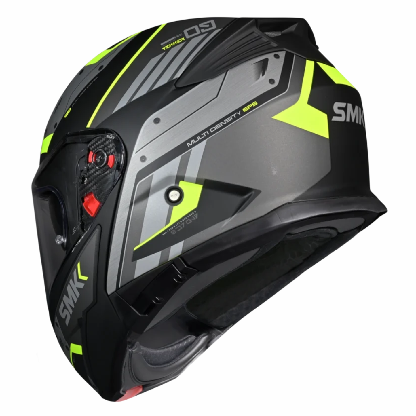 SMK Gullwing Tekker GL264 Black Grey Yellow Gloss Helmet