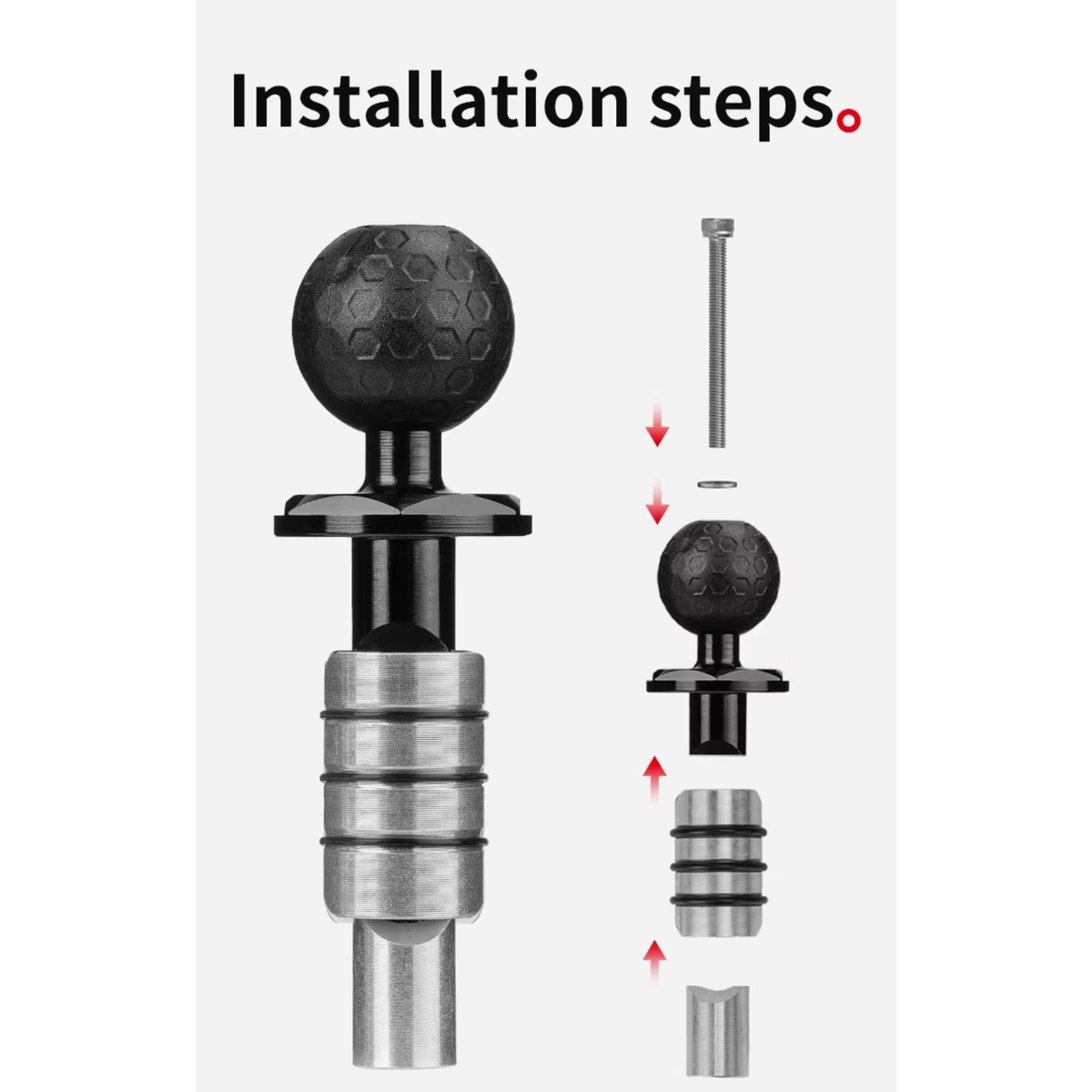 Motowolf Fork Stem Base Handlebar Ball Mount - Motowolf