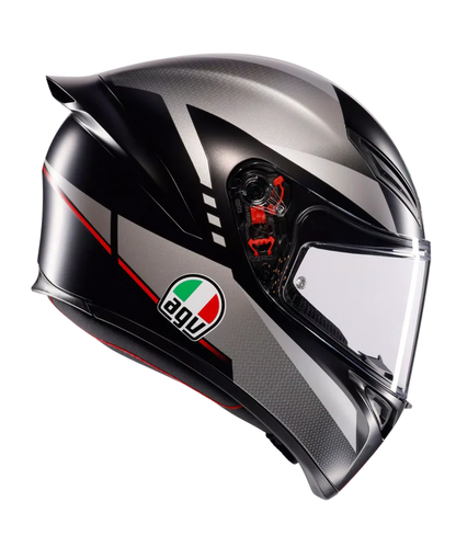 AGV K1 S Lap 034 Helmet - Matt Black Grey Red