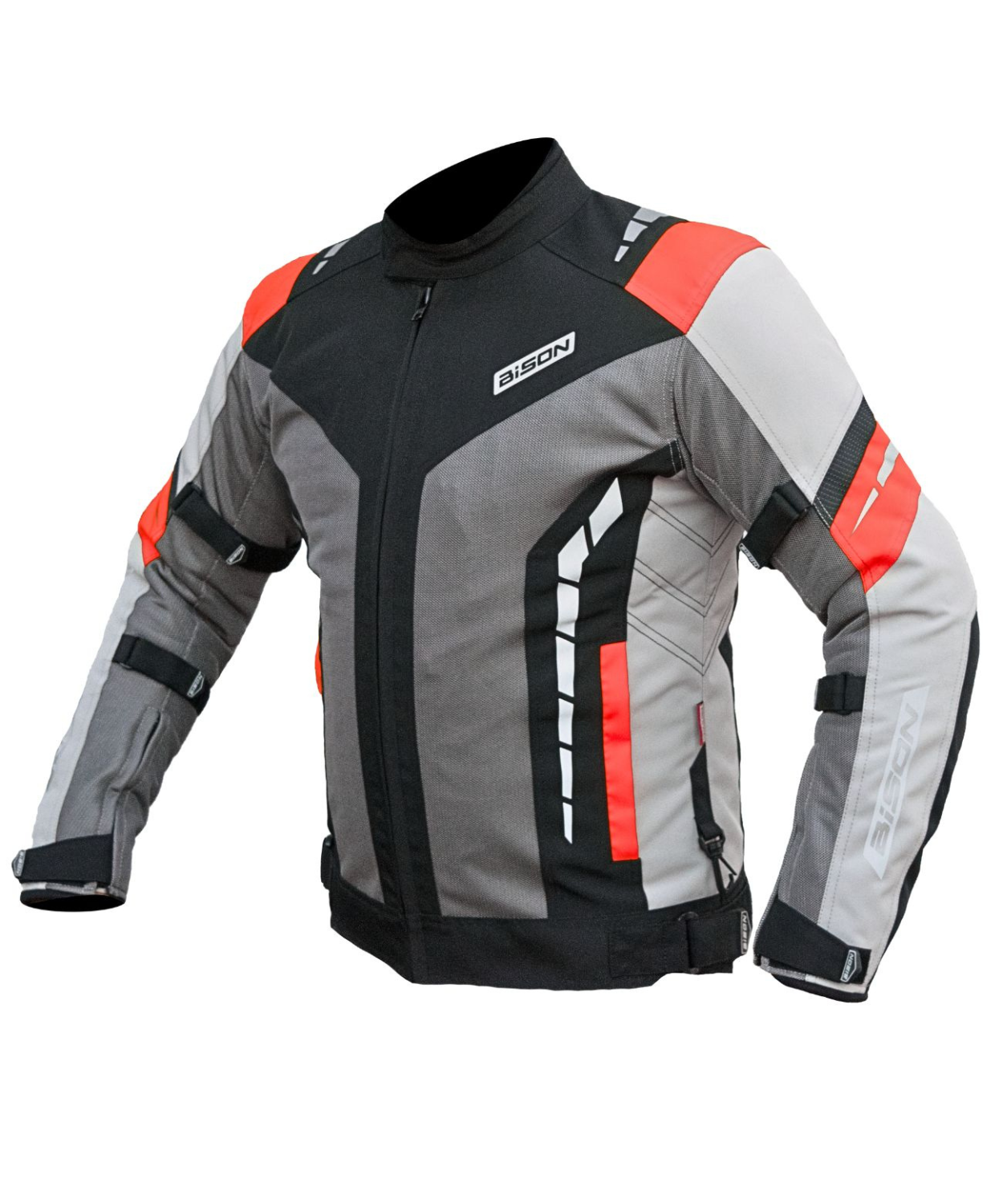 Bison ProGear Masculine V.2 Riding Jacket - Grey Red