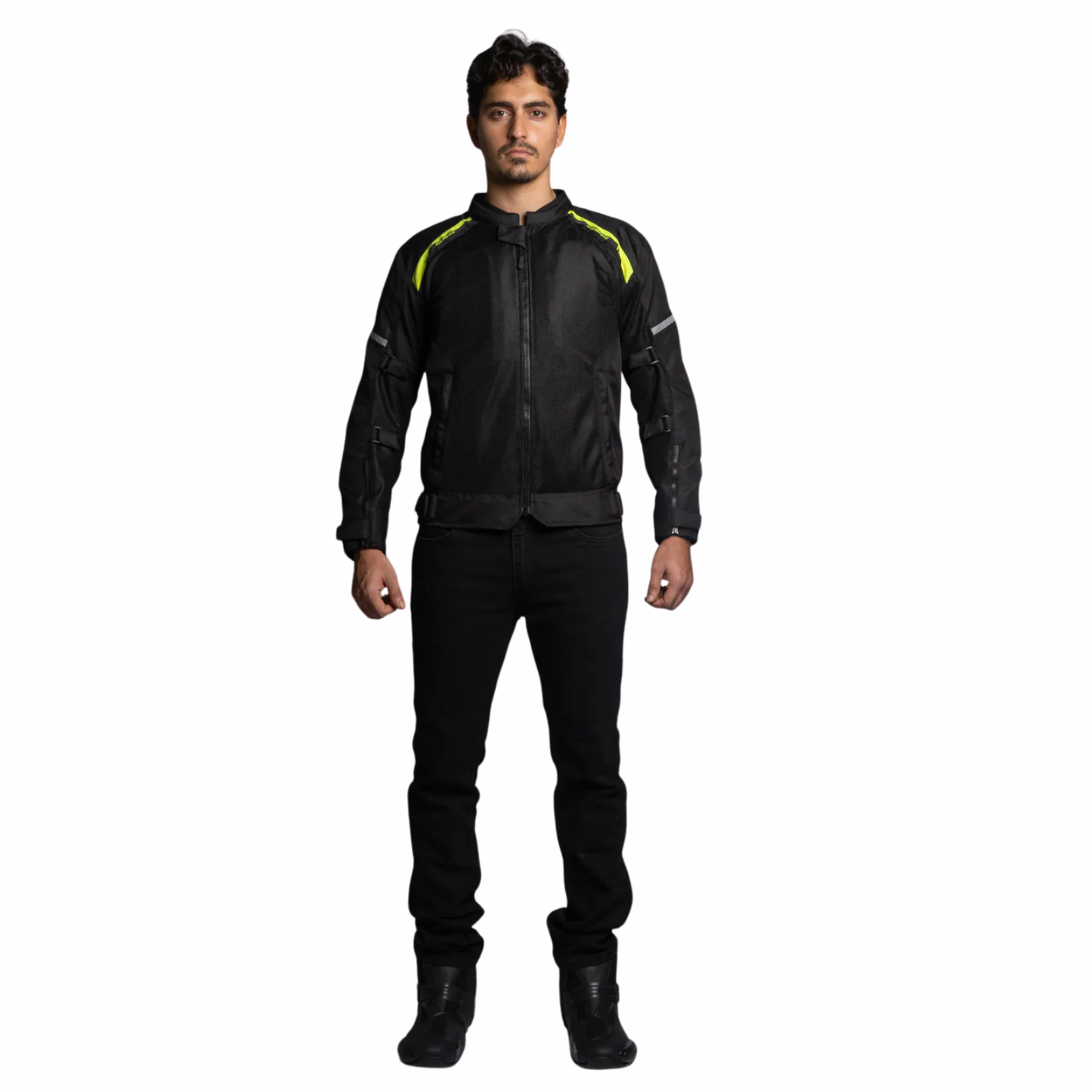 DSG Aire Mesh 2 Riding Jacket - Black Yellow Fluo