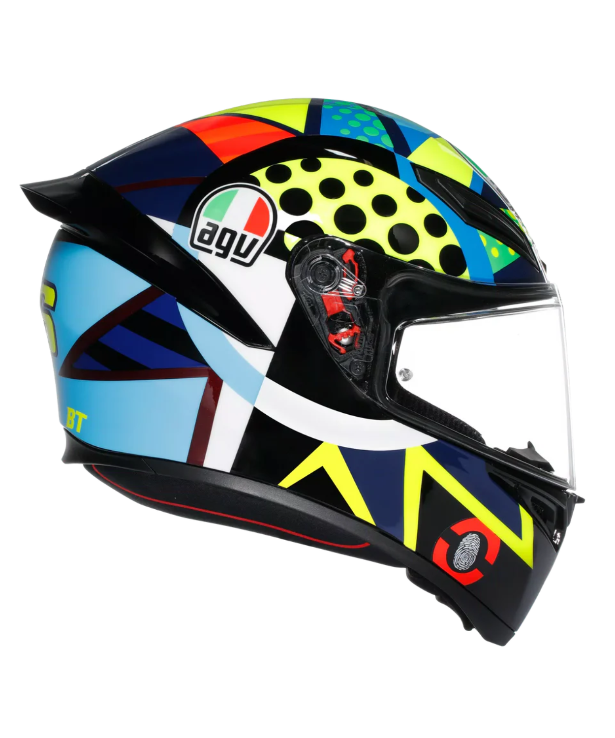 AGV K1 S Rossi Winter Test Helmet 2020 - Gloss Blue Yellow