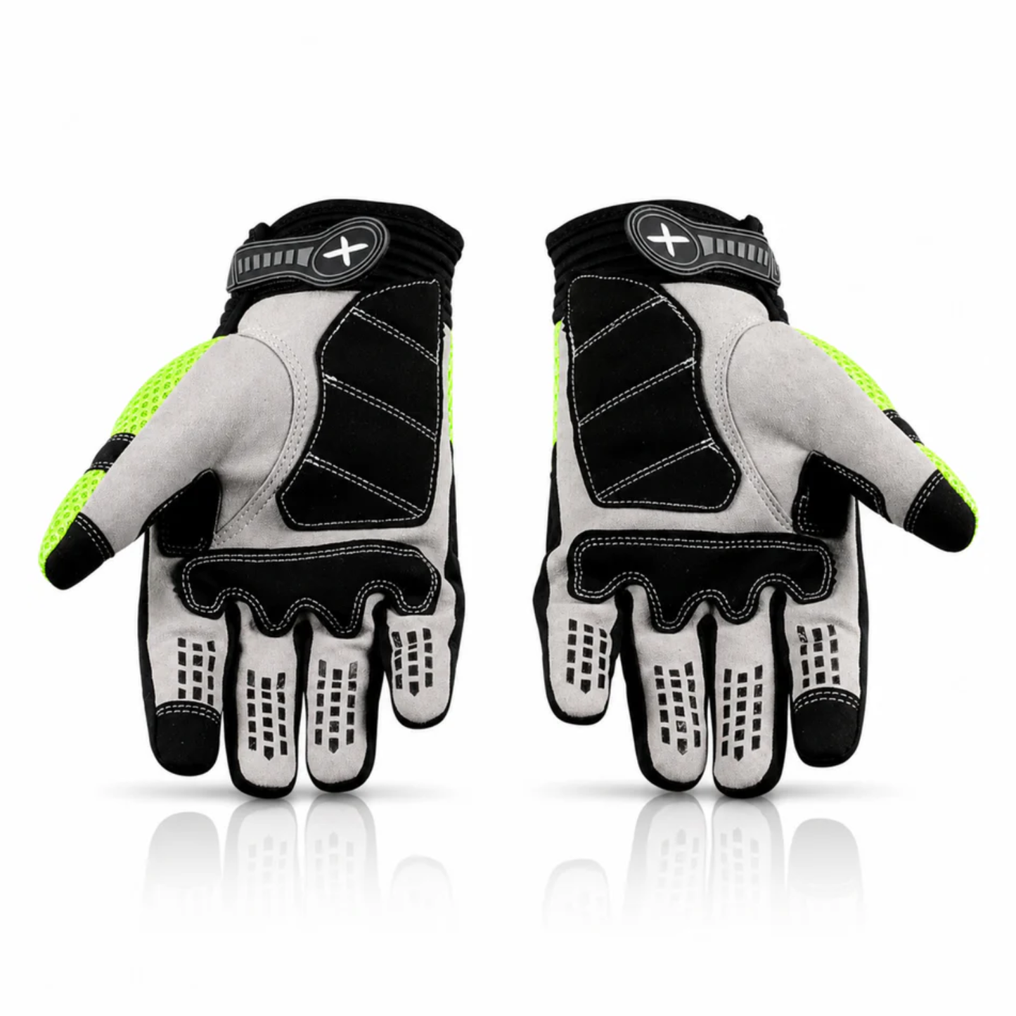 Axor Airstream Riding Gloves - Black Neon Green