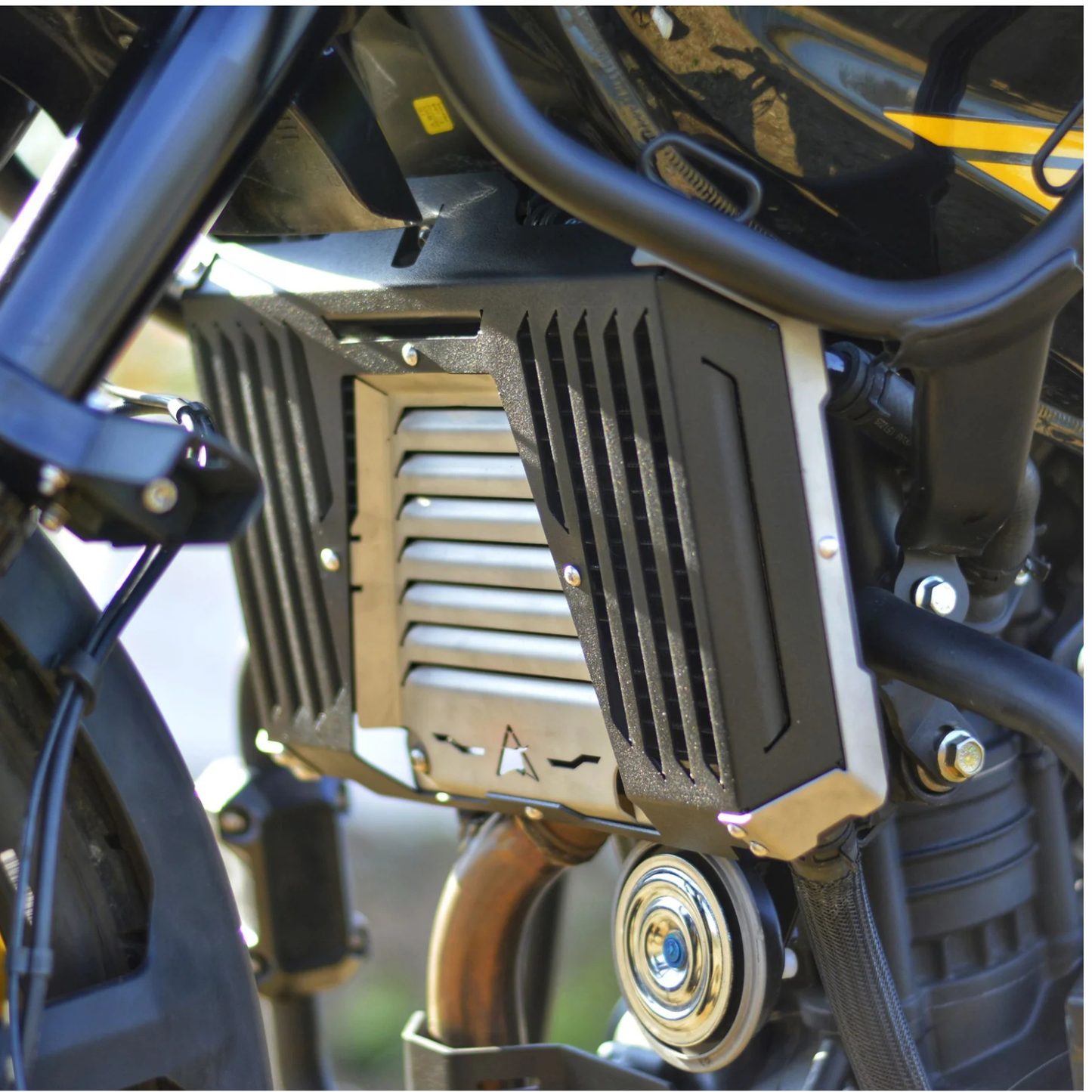 Auto Engina Royal Enfield Himalayan 450 Radiator Guard - Black Silver