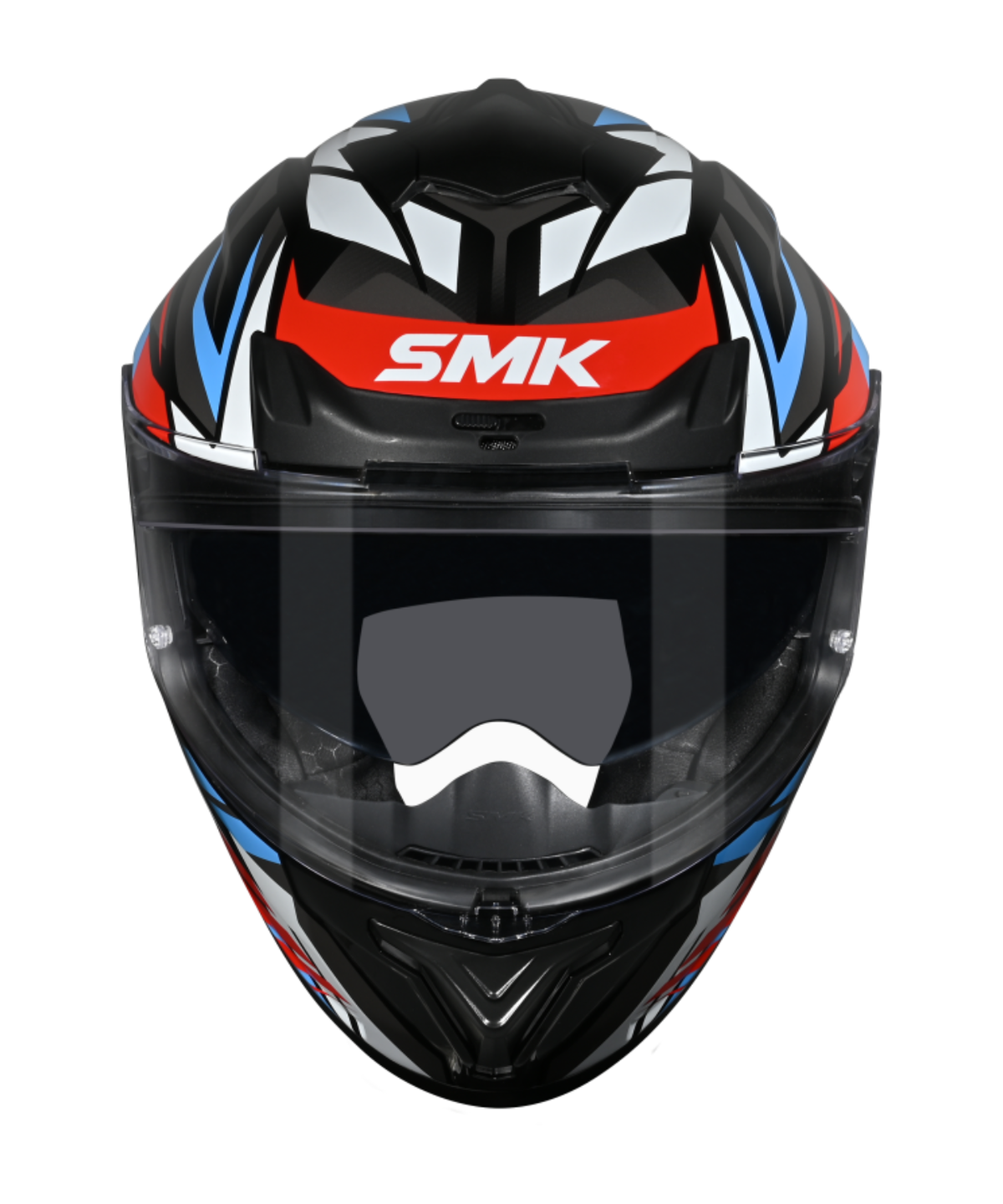 SMK Typhoon Rival GRPS GL213 Full Face Helmet - Gloss Black White Red - SMK