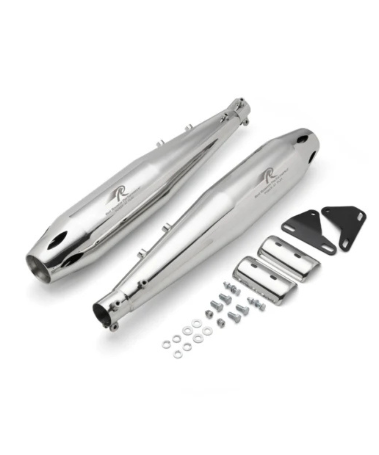 Red Rooster Performance Atlas Pro Exhaust for Royal Enfield Classic 650 - Silver Polish