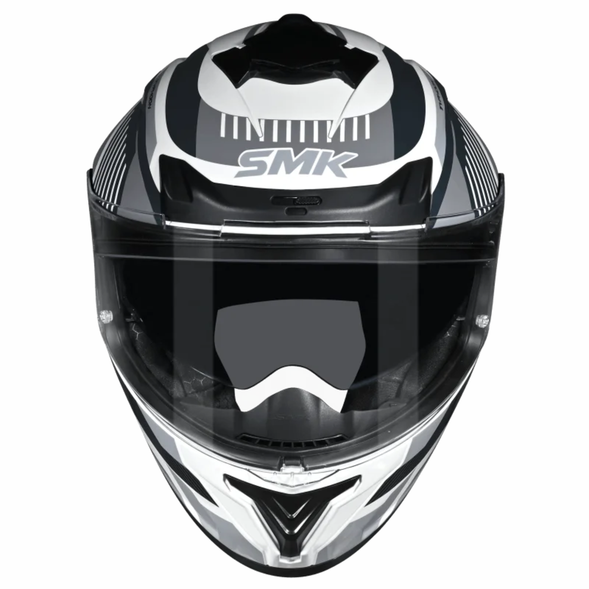 SMK Typhoon Sparko GRPS MA162 Ful Face Helmet - Matt Black Grey - SMK