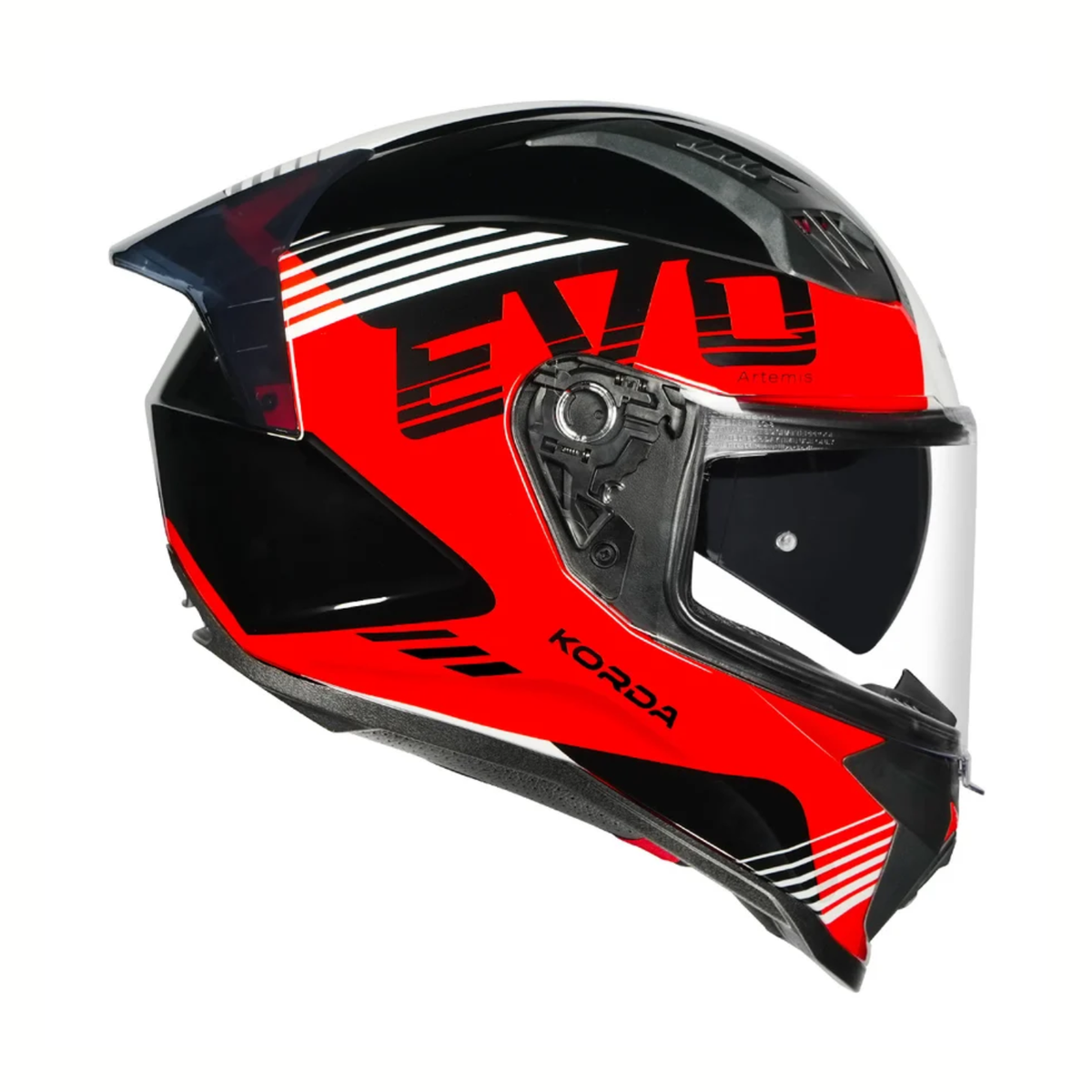 Korda EVO Artemis Helmet - Gloss Black White Red