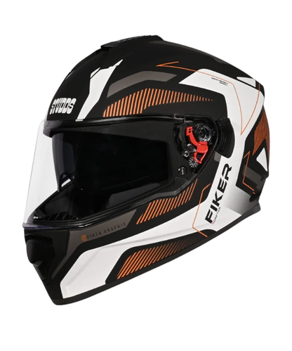 Studds Drifter D5 Fiker Decor Graphics Helmet - Matt Black Brown N11